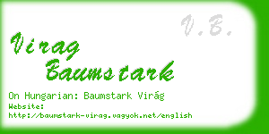 virag baumstark business card